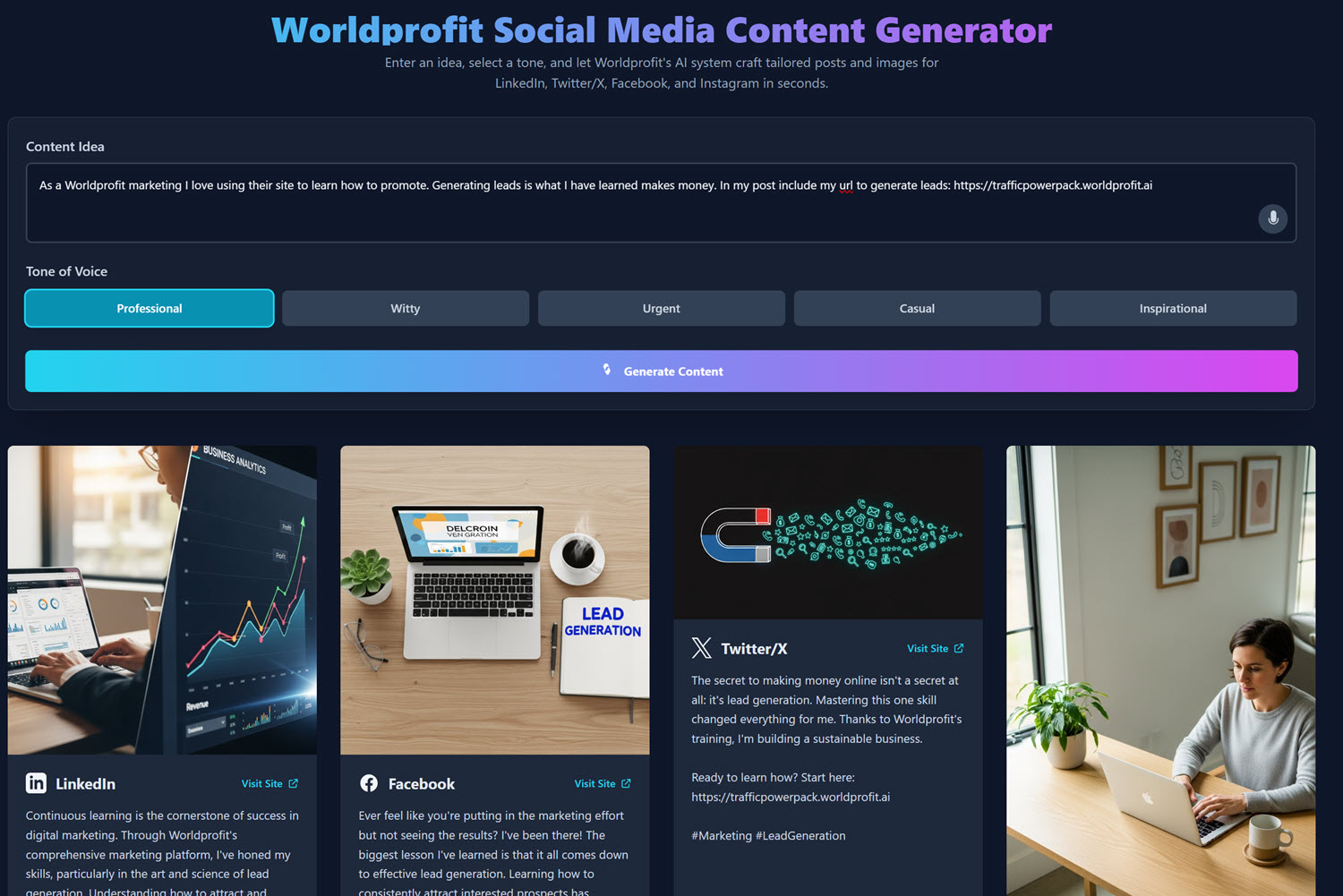 Social Media Generator