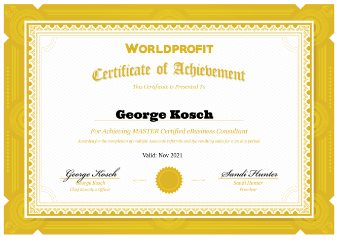 Master Certified eBusiness Consultant George Kosch