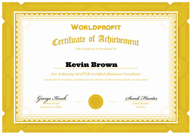 Master Certified eBusiness Consultant Kevin Brown badge